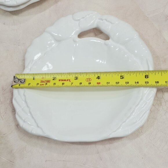 Set Of 3 Hudson Grace 6.25" Crab Small Plates, Made In Italy - Picture 2 of 6